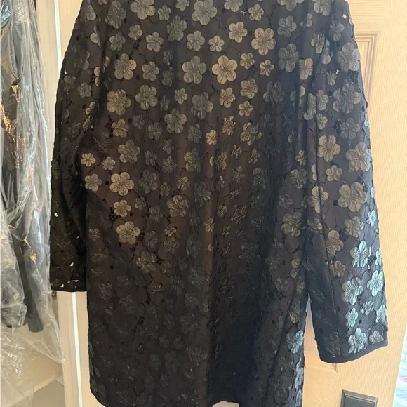 Black Floral Lace Cardigan